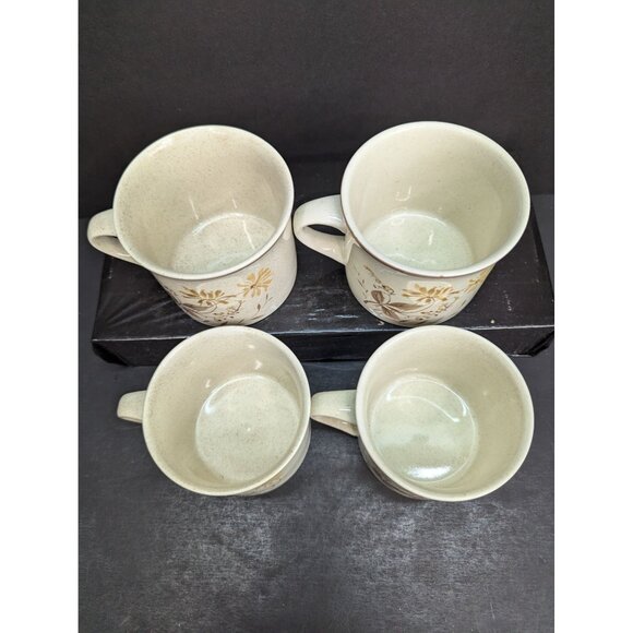 Vintage Royal Doulton Sandsprite Lambethware L.S. 1013 Flat Coffee Cup Set of 4 - Picture 5 of 7